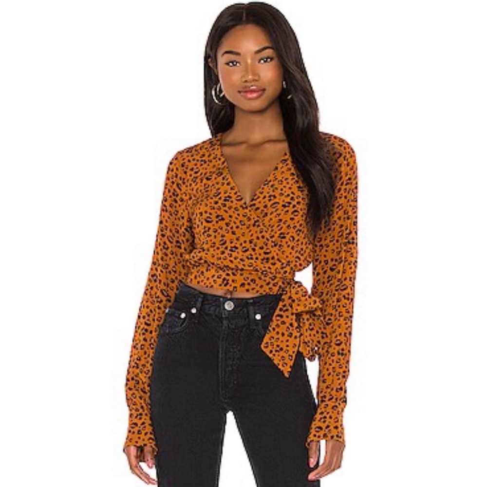 Privacy Please Sandoval Leopard Wrap Top